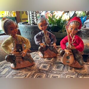 3 1960s Tilso pixie/elf musicians-free shipping